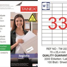 Tanex TW-2233 70x25.4 mm Sevkiyat ve Lojistik Etiketi
