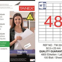 Tanex TW-2248 52.5x23 mm Sevkiyat ve Lojistik Etiketi
