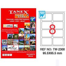 Tanex TW-2308 95.5x65.5 mm Lazer Etiket