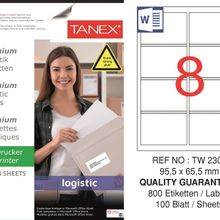 Tanex TW-2308 95.5x65.5 mm Sevkiyat ve Lojistik Etiketi