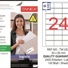 Tanex TW-2334 33x55 mm Sevkiyat ve Lojistik Etiket