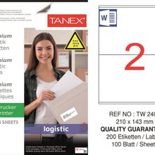 Tanex TW-2402 210x143 mm Sevkiyat ve Lojistik Etiket
