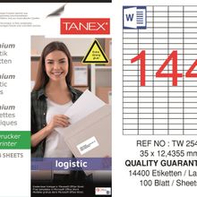 Tanex TW-2544 35x12.4355 mm Sevkiyat ve Lojistik Etiket