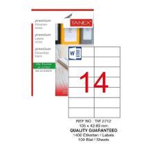 Tanex TW-2712 105x42.69 mm Lazer Etiket