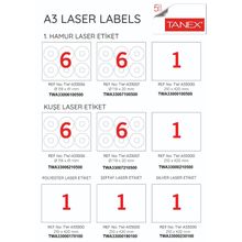 Tanex TW-A33000 297x420 mm A3 Kuşe 500 Adet Laser Etiket