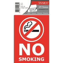 Tanex UYR-118 No Smoking 2'li Uyarı Etiketi