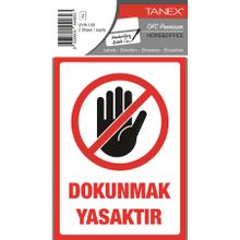 Tanex UYR-122 Dokunmak Yasaktır 2'li Uyarı Etiketi