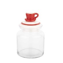 Tantitoni 1085 ml Kırmızı Kupa Seramik Kapaklı Kavanoz