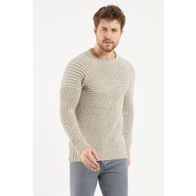 Tarz Cool TRZCM28888R07S Bordo Nevrüllü Bisiklet Yaka Triko Erkek Kazak