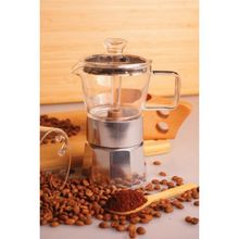 Taşev Silver Cam Moka Pot 3 Fincan