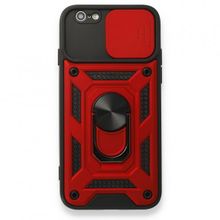 Tazador iPhone 6 Pars Lens Yüzüklü Kırmızı Silikon Kılıf