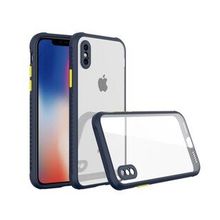 Tazador iPhone XS Max Miami Şeffaf Lacivert Silikon Kılıf