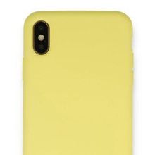Tazador iPhone XS Max Nano İçi Kadife Mat Sarı Silikon Kılıf