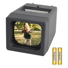 TCNEWCL 35mm Slayt Film Görüntüleyici, 2X Büyütme Slayt Görüntüleyici, Masa Üstü LED Işıklı Işıklı Eski Slaytları Görüntüleme (2 AAA Pil Dahil)