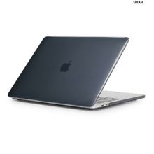 Techmaster MacBook Air 13 A1932 2018 A2179 2020 Kristal Şeffaf Kapak Siyah Kılıf