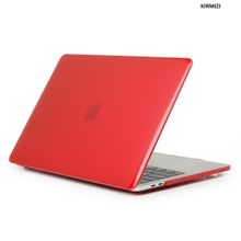 Techmaster Macbook Pro 16 2019 A2141 Kristal Şeffaf Kapak Ultra İnce Kırmızı Kılıf