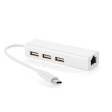 Techmaster Usb-C 3.1 Type-C 3 USB 3.0 ve RJ45 Yüksek Hızlı Ethernet Port