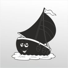 Technopa 160 cm Uzunluk Gülen Tekne Folyo Sticker