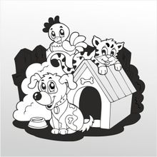 Technopa 70 cm Uzunluk Tatlı Hayvanlar Folyo Sticker