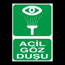 Technopa Acil Göz Duşu 30 x 40 cm Uyarı Levhası
