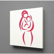Technopa Bebeğini Koklayan Anne 50x50 cm Kanvas Tablo