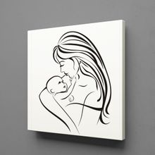 Technopa Bebeğiyle İlgilenen Anne 60x60 cm Kanvas Tablo