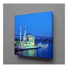 Technopa Boğaz Manzaralı Cami 70x70 cm Kanvas Tablo