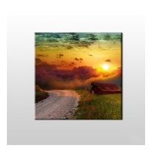 Technopa Bulut Arkası Güneş 70x70 cm Kanvas Tablo