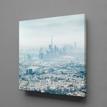 Technopa Buzlu Şehrin Güzelliği 40x40 cm Kare Kanvas Tablo
