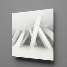 Technopa Çubuklar 130x130 cm Kanvas Tablo