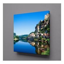Technopa Dağın Suya Yansıması 80x80 cm Kanvas Tablo