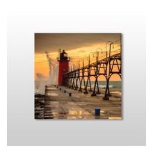 Technopa Deniz Feneri Iskele 30x30 cm Kanvas Tablo