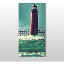 Technopa Deniz Feneri ve Iskele 120x180 cm Kanvas Tablo