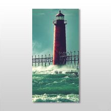 Technopa Deniz Feneri ve Iskele 130x195 cm Kanvas Tablo