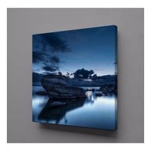 Technopa Deniz Kayalar 110x110 cm Kanvas Tablo