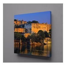 Technopa Deniz Kenarı Şehir 70x70 cm Kanvas Tablo