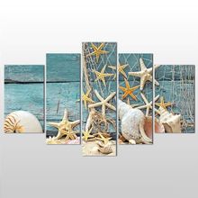 Technopa Deniz Yıldızı ve Deniz Kabuğu 245x140 cm Kanvas Tablo