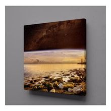 Technopa Denizdeki Taşlar 100x100 cm Kanvas Tablo