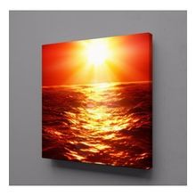 Technopa Denizi Yakan Güneş 50x50 cm Kanvas Tablo