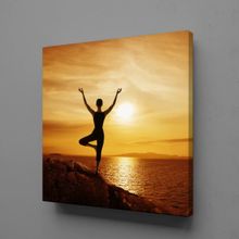 Technopa Doğadaki Meditasyon 30x30 cm Kanvas Tablo
