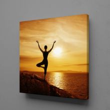 Technopa Doğadaki Meditasyon 60x60 cm Kanvas Tablo