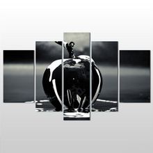 Technopa Elma Siyah 140x80 cm Kanvas Tablo