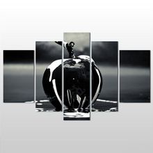 Technopa Elma Siyah 225x130 cm Kanvas Tablo