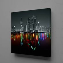 Technopa Gecenin Yansıması 120x120 cm Kanvas Tablo