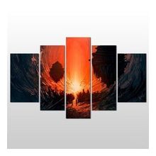 Technopa Girdap Kızıl 155x90 cm Kanvas Tablo