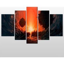 Technopa Girdap Kızıl 172x100 cm Kanvas Tablo
