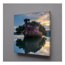 Technopa Göldeki Orman 80x80 cm Kanvas Tablo