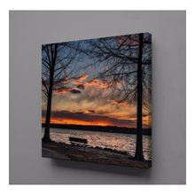 Technopa Gün Batımı Manzarası 110x110 cm Kanvas Tablo