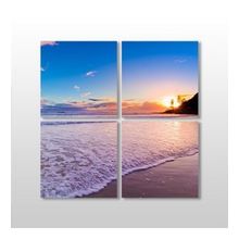 Technopa Gün Batımı ve Kumsal 120x120 cm Kanvas Tablo