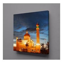 Technopa Işıklı Cami 40x40 cm Kanvas Tablo